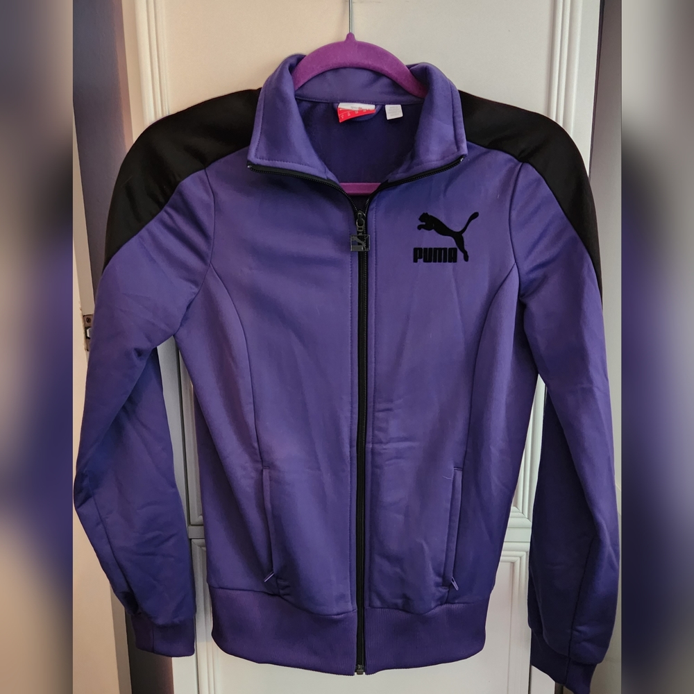 Puma Purple and Black Track Jacket Size S